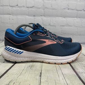 Brooks Sneakers Women Size 11 Transcend 7 Blue Peach Running Shoes Athletic Shoe